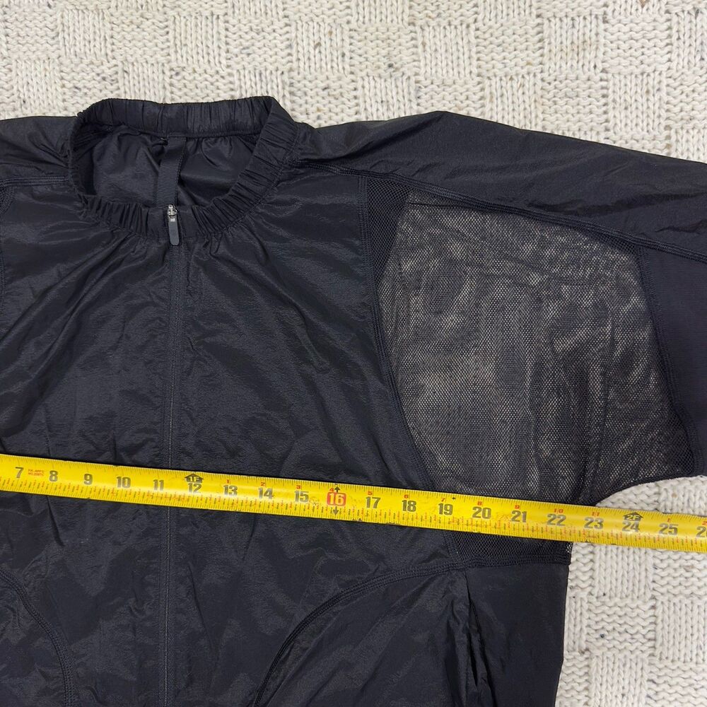 Lululemon With the Breeze Jacket 6 Black Mesh Glyde Windbreaker Cinch Hem - Picture 8 of 14